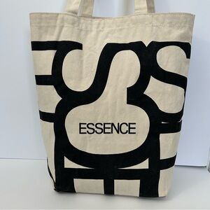 Essence Magazine Cream and Black Canvas Tote Bag
